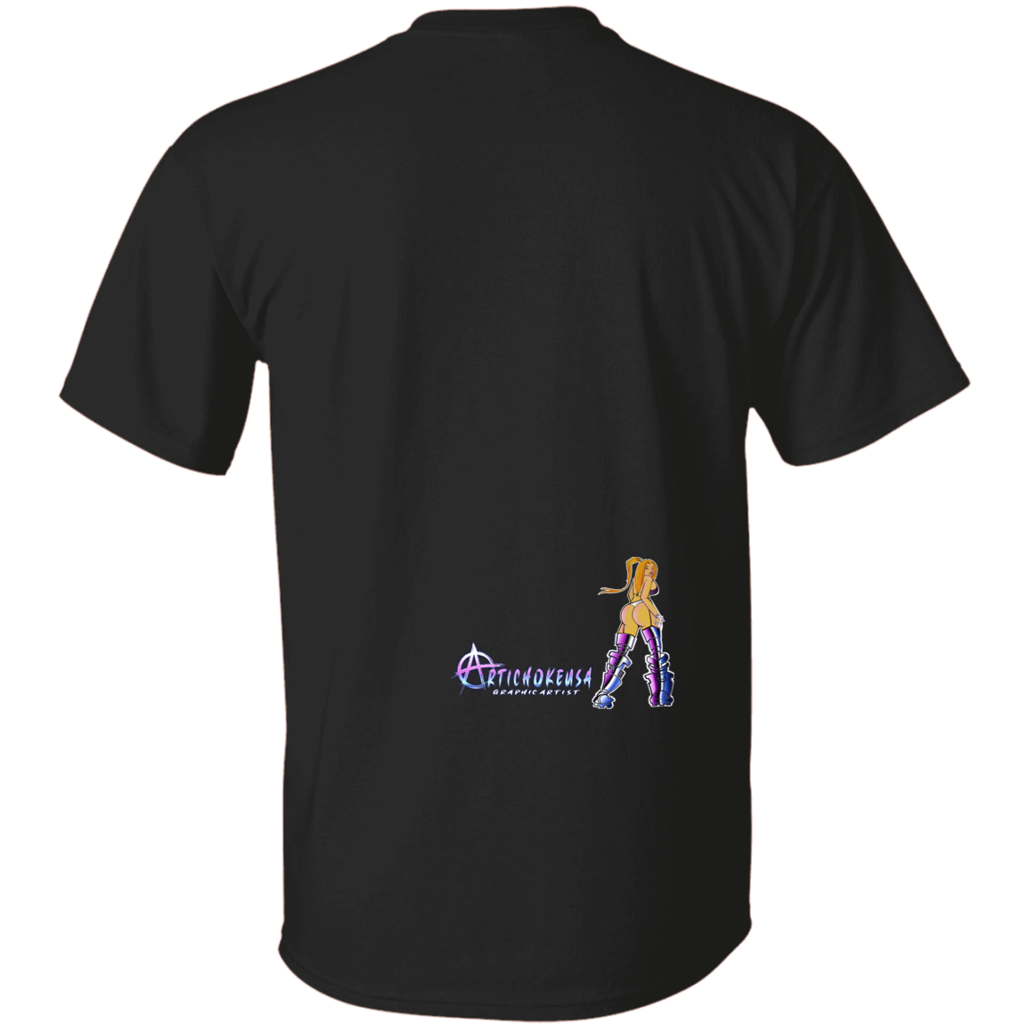 ArtichokeUSA Character and Font design. Let's Create Your Own Team Design Today. Dama de Croma. 100% Cotton T-Shirt