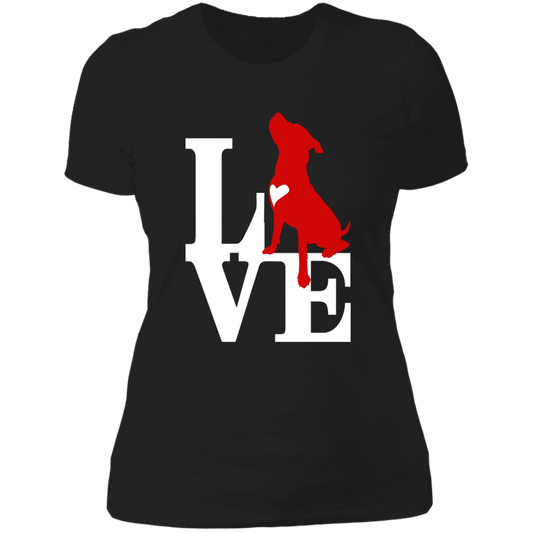 ArtichokeUSA Custom Design. Pitbull Love. Ladies' Boyfriend T-Shirt