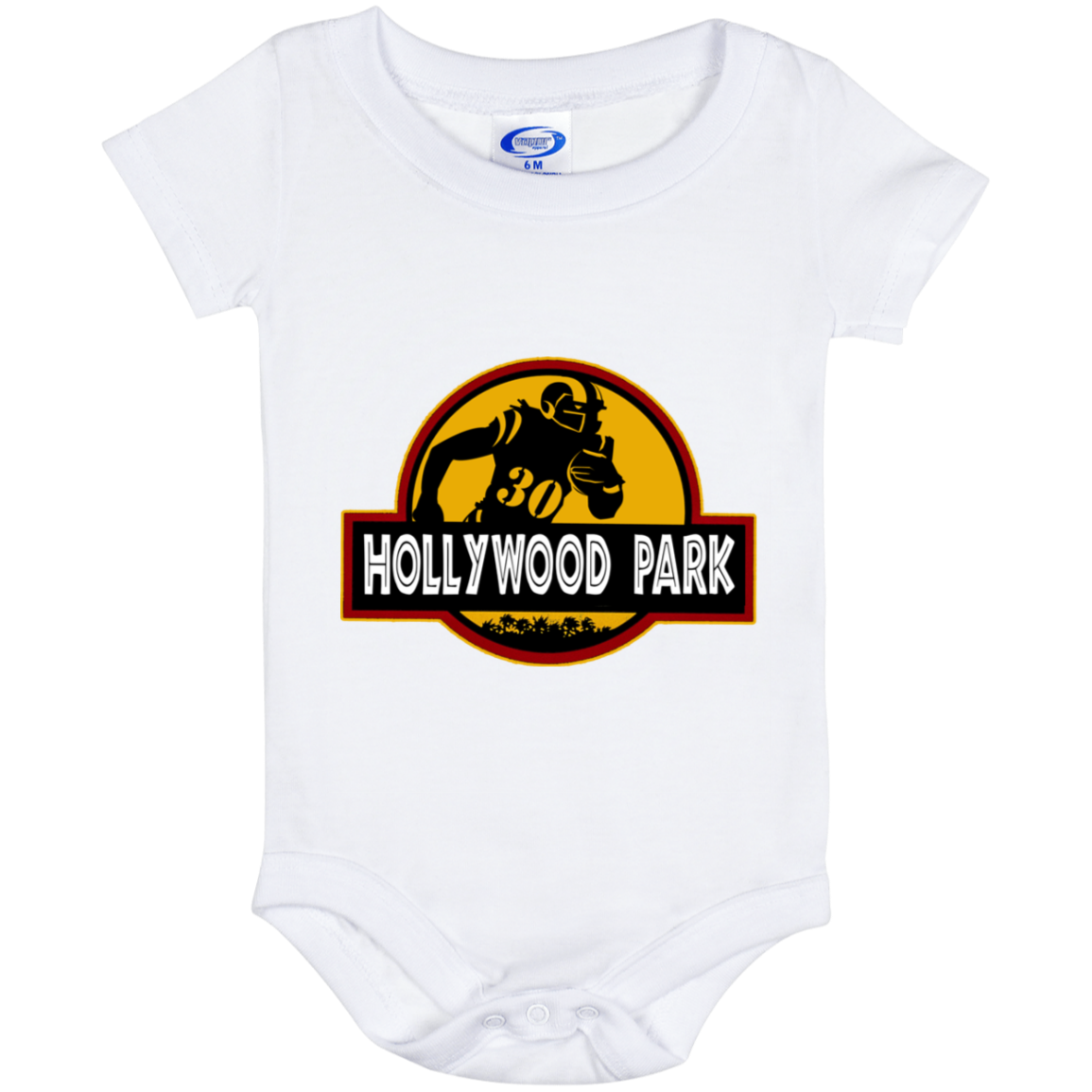 ArtichokeUSA Custom Design. LA Ram's Todd Gurley Jurassic Park Fan Art / Parody. Baby Onesie 6 Month