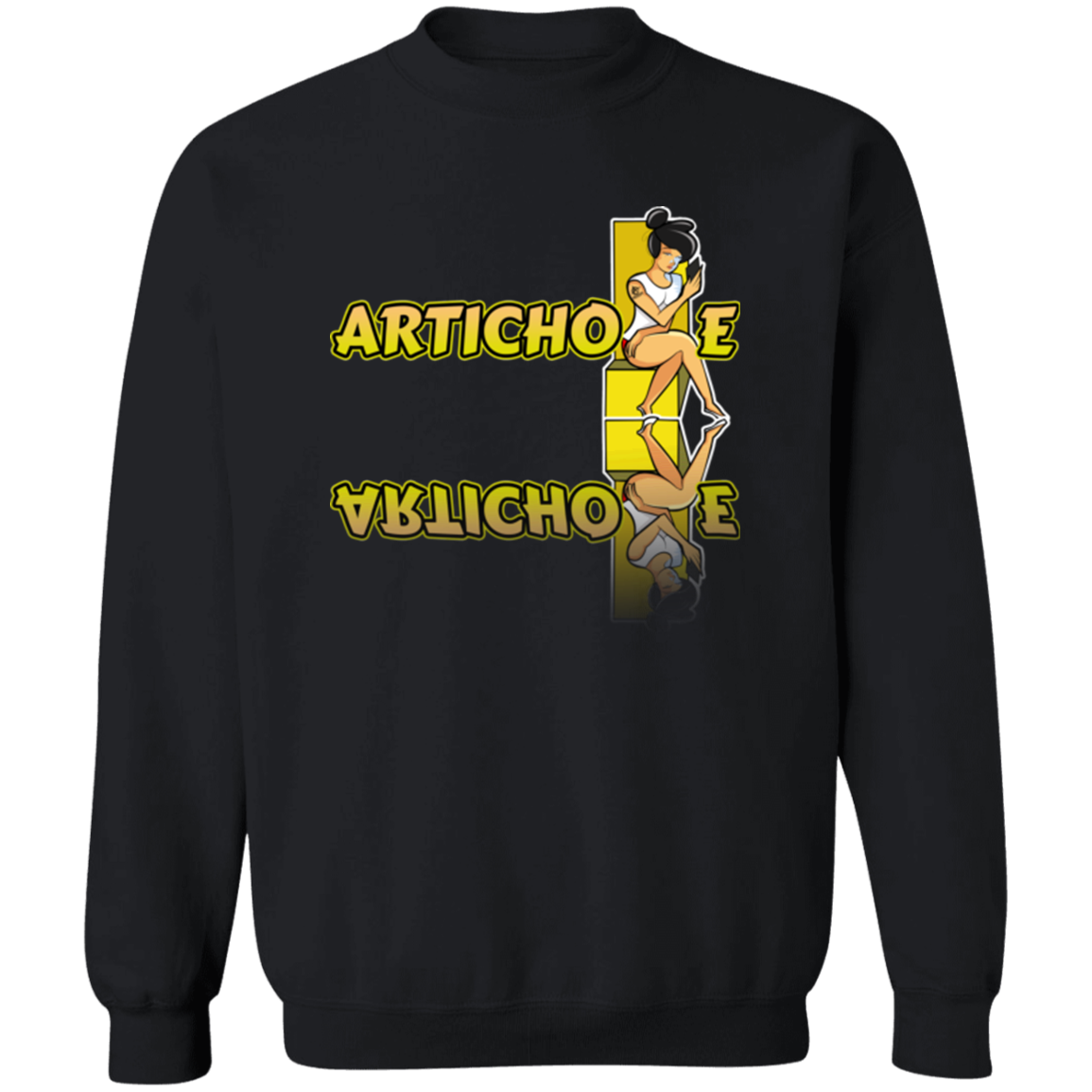 ArtichokeUSA Character and Font Design. Let’s Create Your Own Design Today. Betty. Crewneck Pullover Sweatshirt