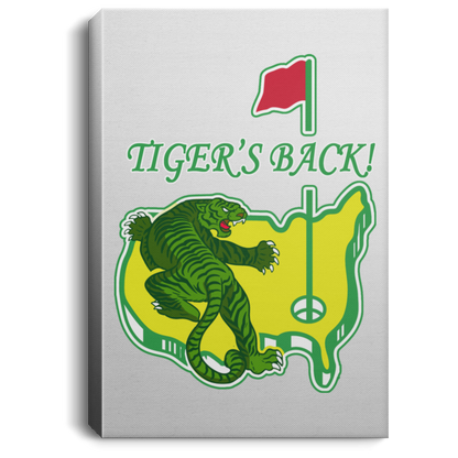 OPG Custom Design #17. Tigers Back. Masters / Tiger Woods Parody. Golf. Portrait Canvas .75in Frame