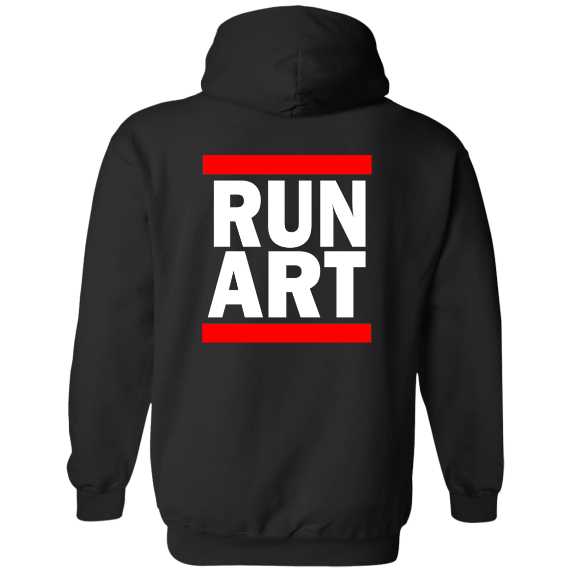 ArtichokeUSA Custom Design. RUN ART. RUN DMC Parody. Zip Up Hooded Sweatshirt