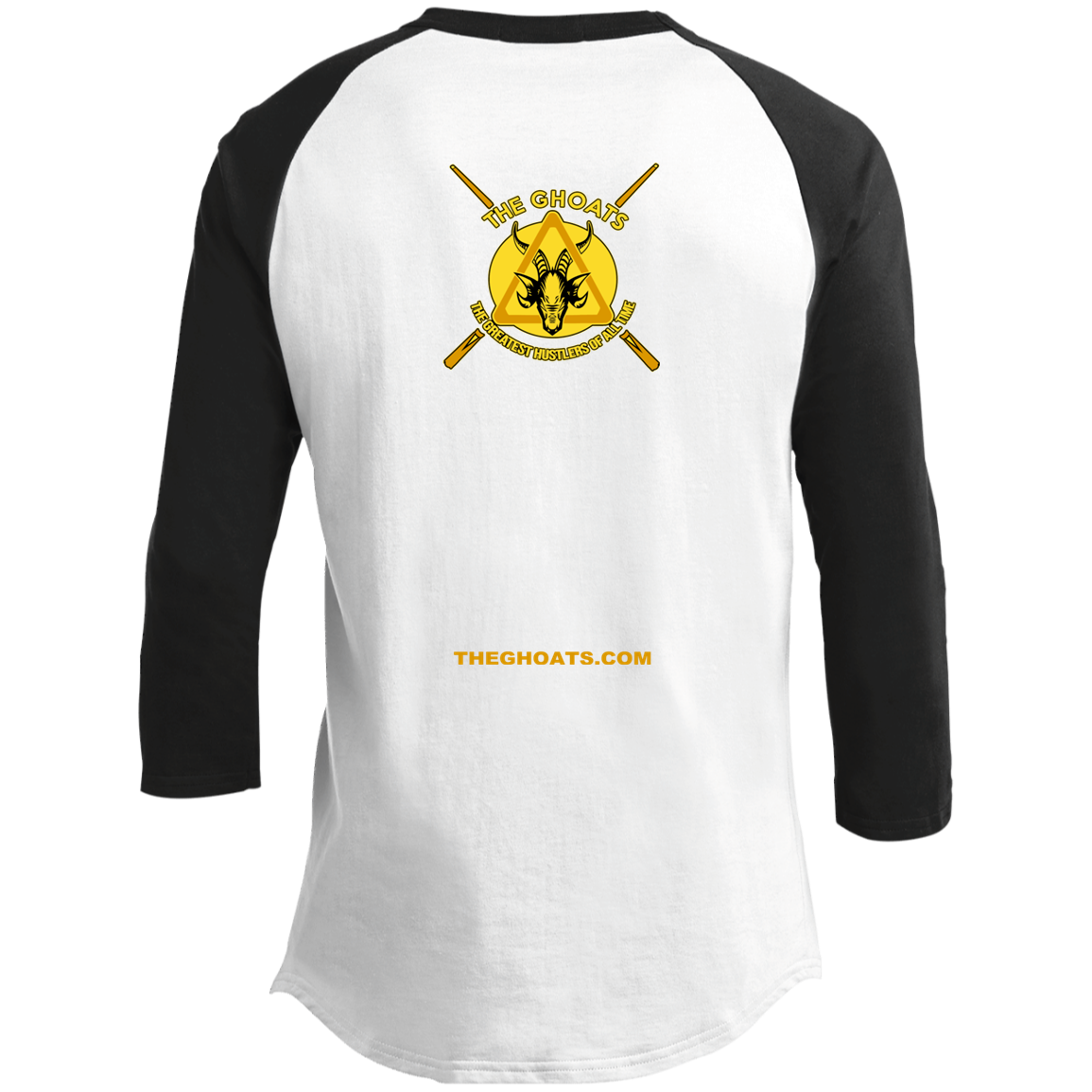 The GHOATS Custom Design. #27 PlayerUnknown's Billiards. PUBG Parody. Youth 3/4 Raglan Sleeve Shirt