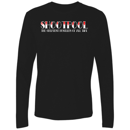 The GHOATS Custom Design #28. Shoot Pool. Ultra Soft Fitted Men's Long Sleeve