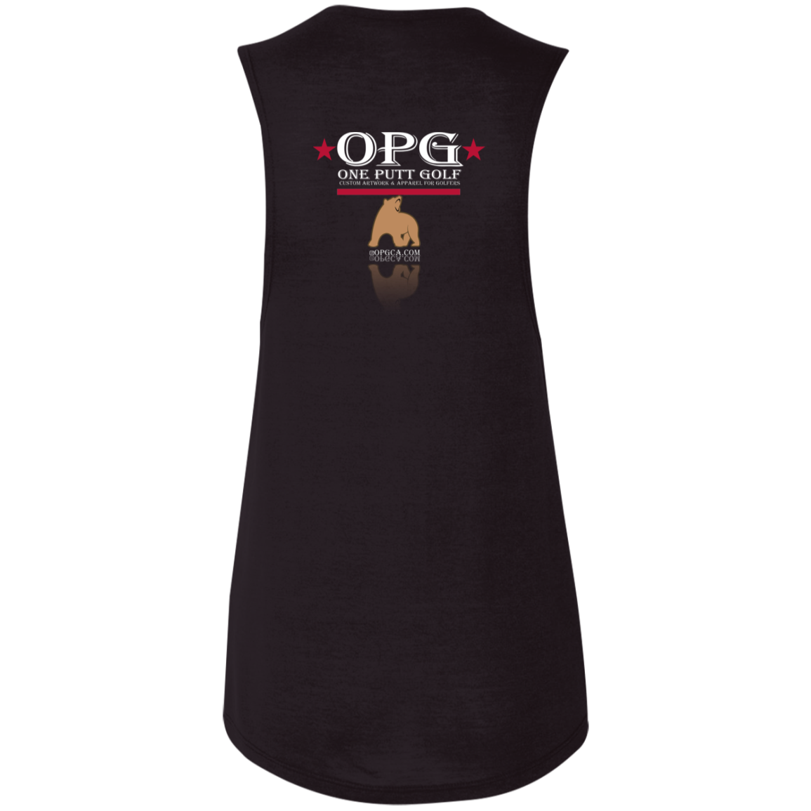 OPG Custom Design #14. Golf California. California State Flag. Ladies' Flowy Muscle Tank