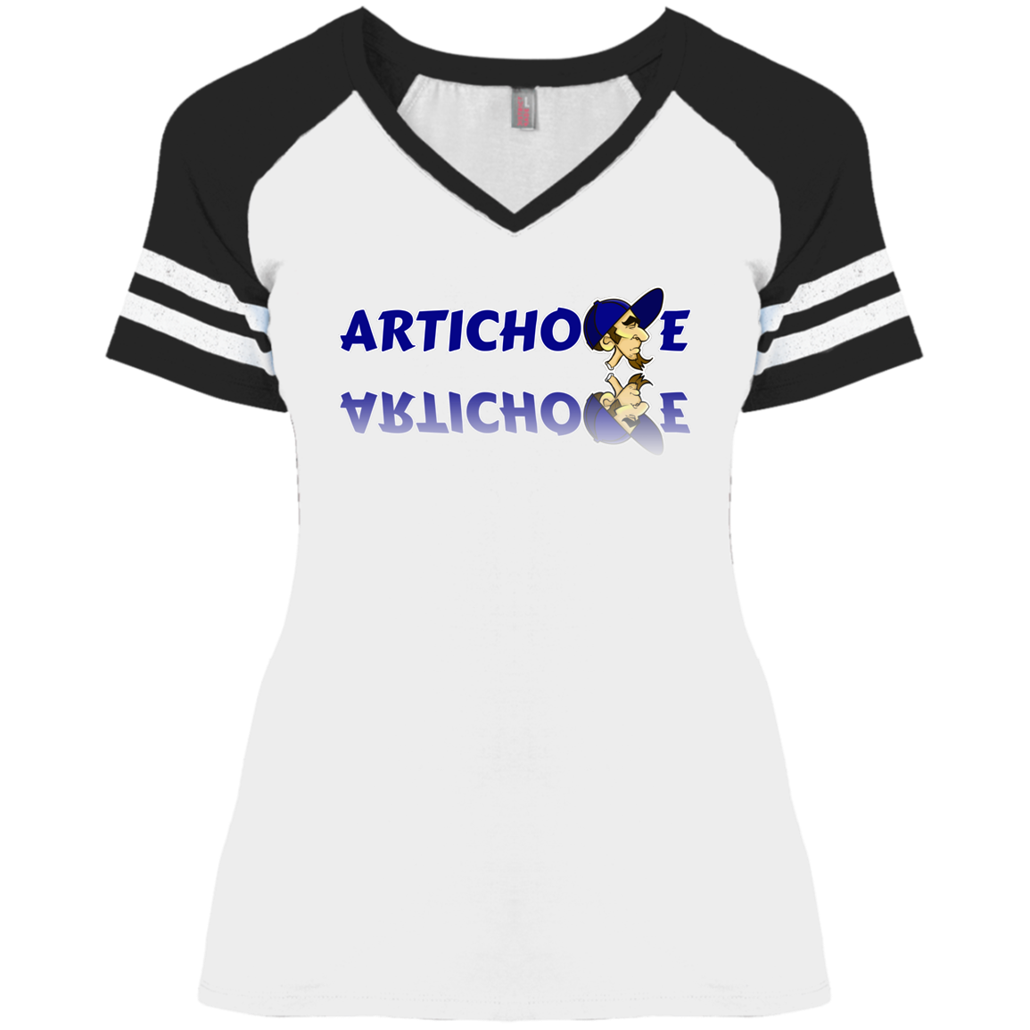 ZZ#20 ArtichokeUSA Characters and Fonts. "Clem" Let’s Create Your Own Design Today. Ladies' Game V-Neck T-Shirt