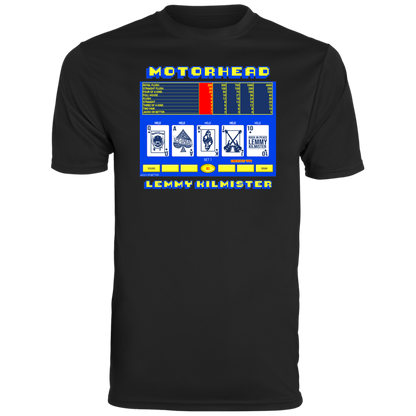 ArtichokeUSA Custom Design. Motorhead's Lemmy Kilmister's Favorite Video Poker Machine. Rock in Peace! Men's Moisture-Wicking Tee