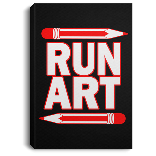 ArtichokeUSA Custom Design #1. RUN ART. Portrait Canvas .75in Frame
