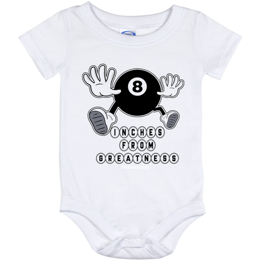 The GHOATS Custom Design #17. Inches From Greatness. Baby Onesie 12 Month