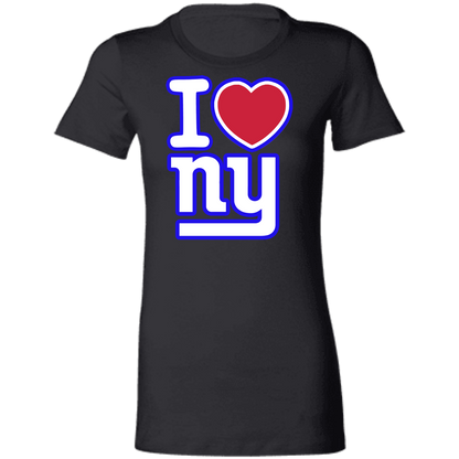 ArtichokeUSA Custom Design. I heart New York Giants. NY Giants Football Fan Art. Ladies' Favorite T-Shirt