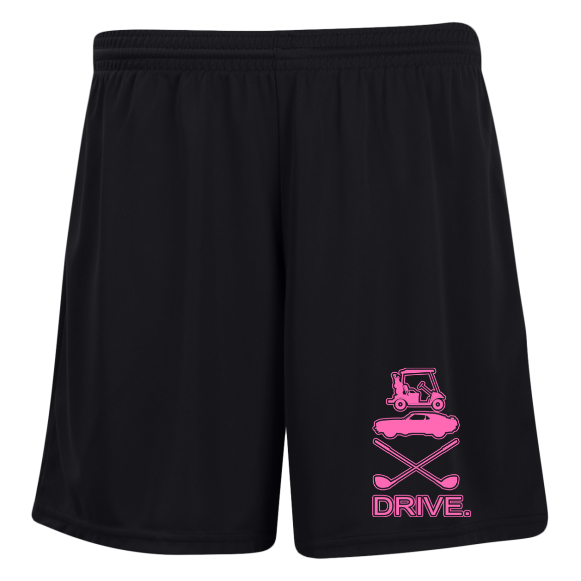 OPG Custom Design #8. Drive. Ladies' Moisture-Wicking 7 inch Inseam Training Shorts