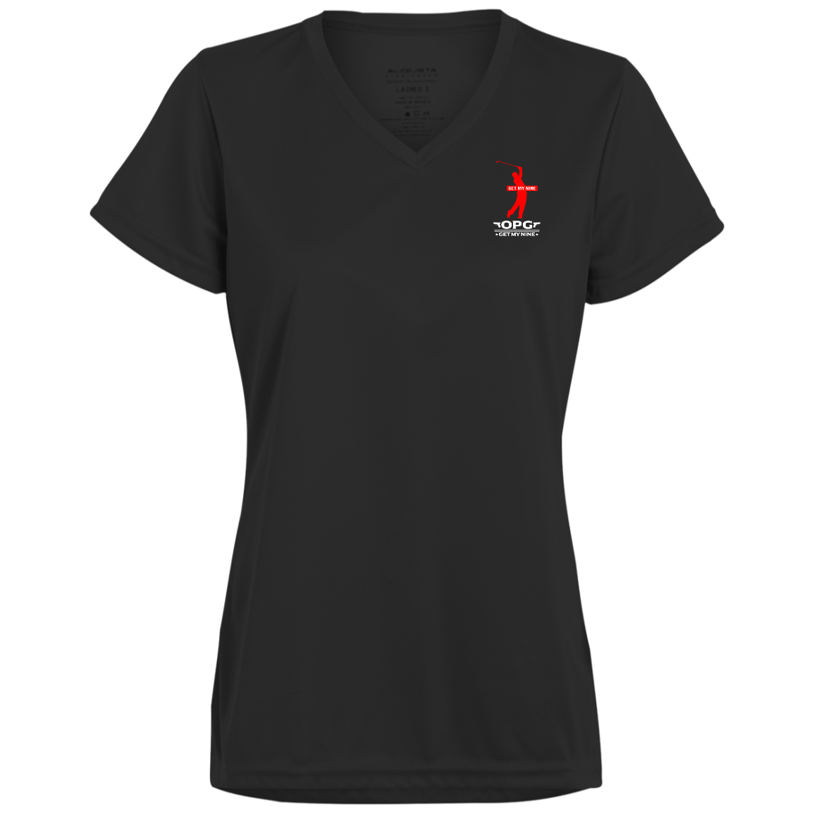 OPG Custom Design #16. Get My Nine.  Male Version. Ladies’ 100% polyester V-Neck Tee