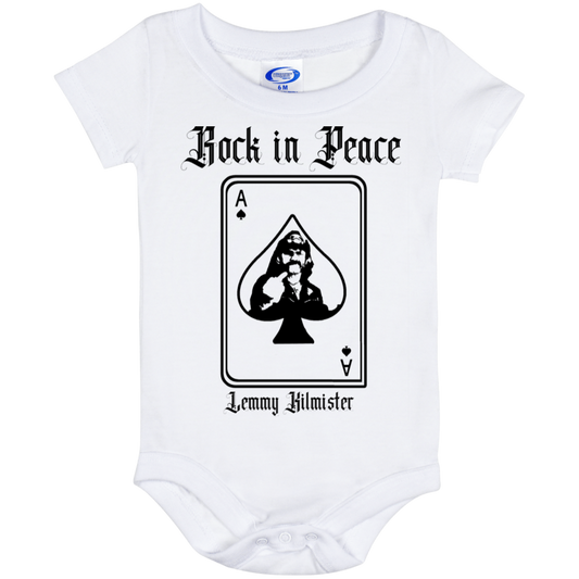 ArtichokeUSA Custom Design. Lemmy Kilmister "Ace of Spades" Tribute Fan Art Version 2 of 2. Baby Onesie 6 Month