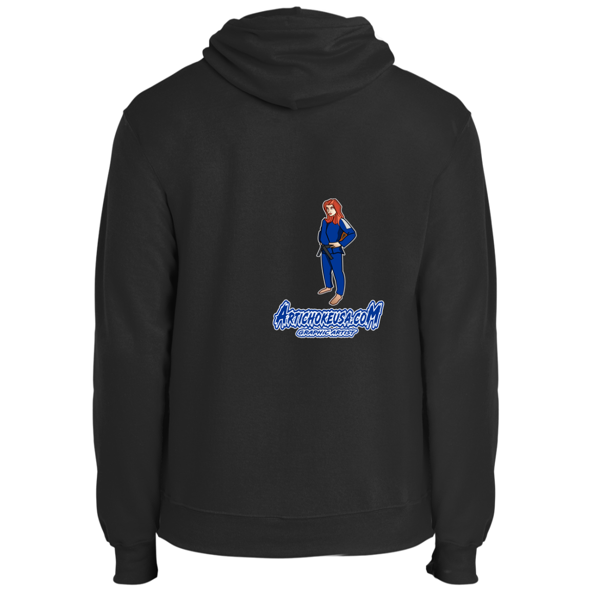 ArtichokeUSA Character and Font design. Let's Create Your Own Team Design Today. Amber. Fleece Pullover Hoodie