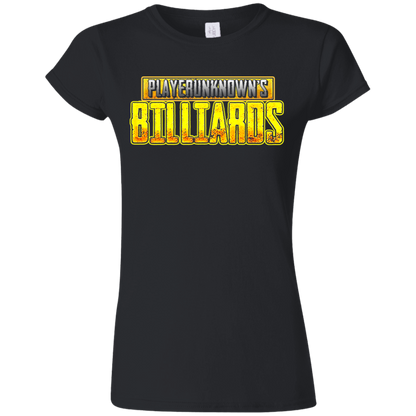 The GHOATS Custom Design. #27 PlayerUnknown's Billiards. PUBG Parody. Ultra Soft Style Ladies' T-Shirt