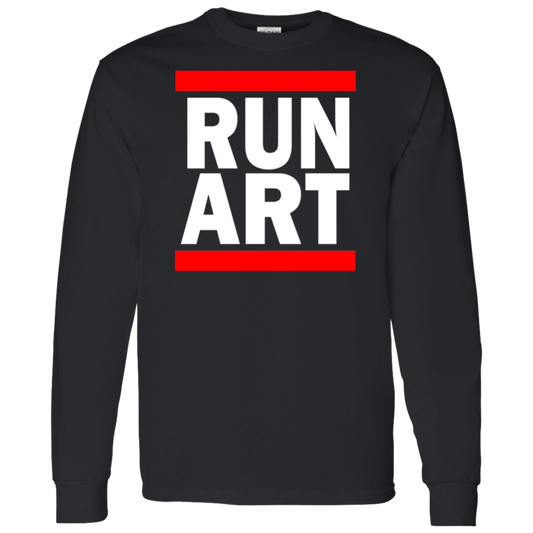 ArtichokeUSA Custom Design. RUN ART.  RUN DMC Parody. LS T-Shirt 5.3 oz.