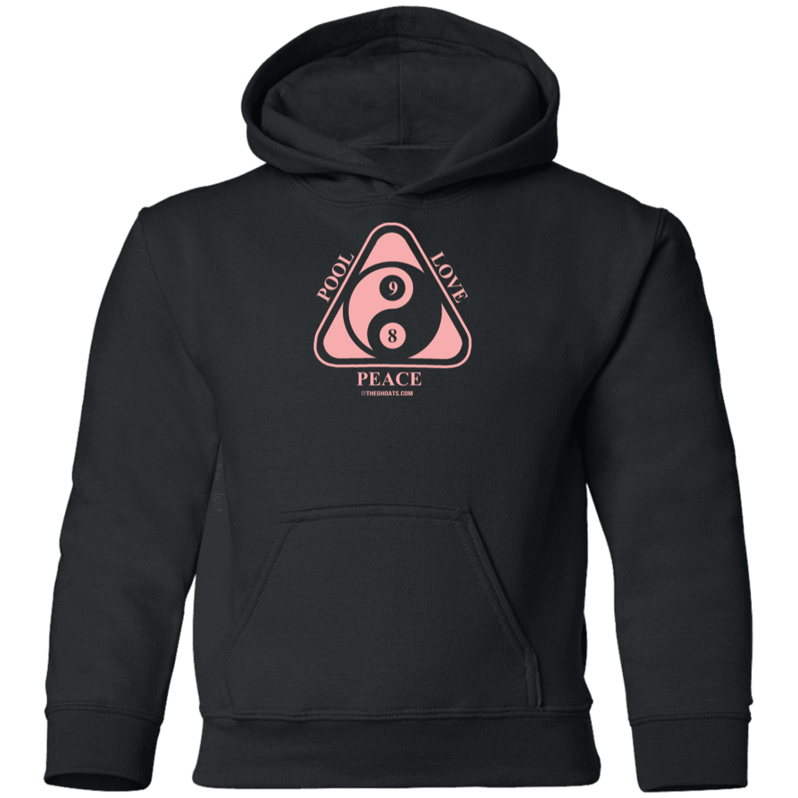 The GHOATS Custom Design #9. Ying Yang. Pool Love Peace. Youth Pullover Hoodie