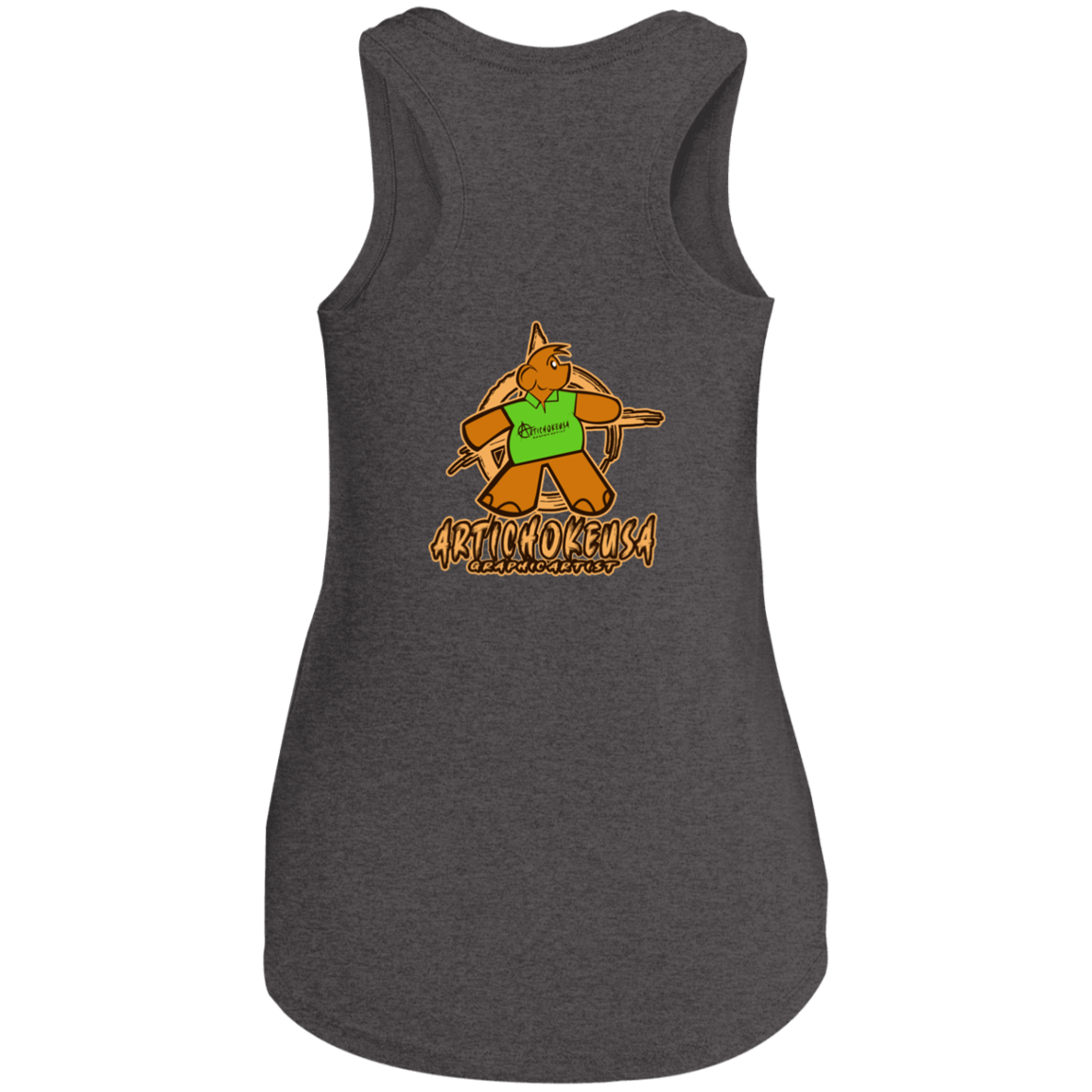 ArtichokeUSA Character and Font Design. Let’s Create Your Own Design Today. Winnie. Ladies' Tri Racerback Tank