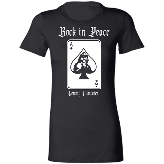 ArtichokeUSA Custom Design. Lemmy Kilmister "Ace of Spades" Tribute Fan Art Version 2 of 2. Ladies' Favorite T-Shirt