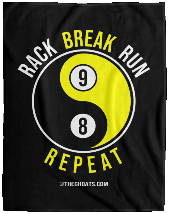 The GHOATS Custom Design #7. Rack Break Run Repeat. Ying Yang. Fleece Blanket - 60x80