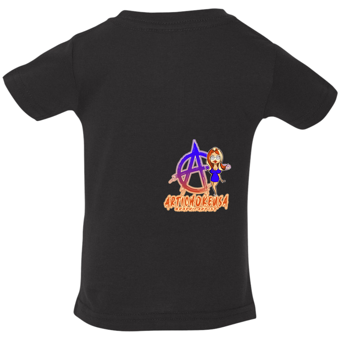 ArtichokeUSA Character and Font Design. Let’s Create Your Own Design Today. Blue Girl. Infant Jersey T-Shirt