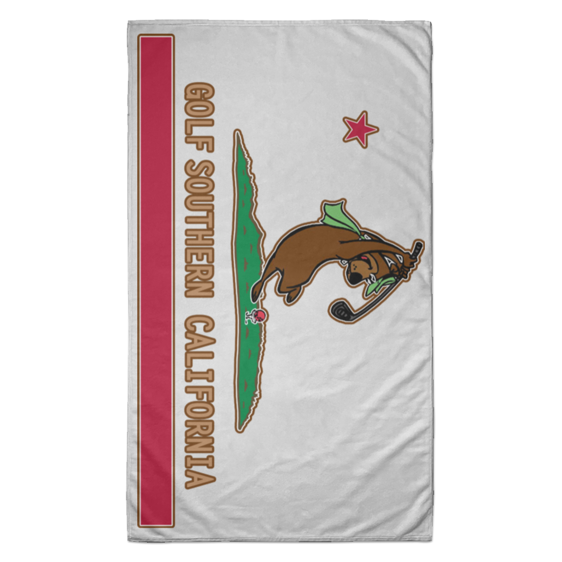 Custom Design #15. Golf Southern California with Yogi Fan Art. Towel - 35x60