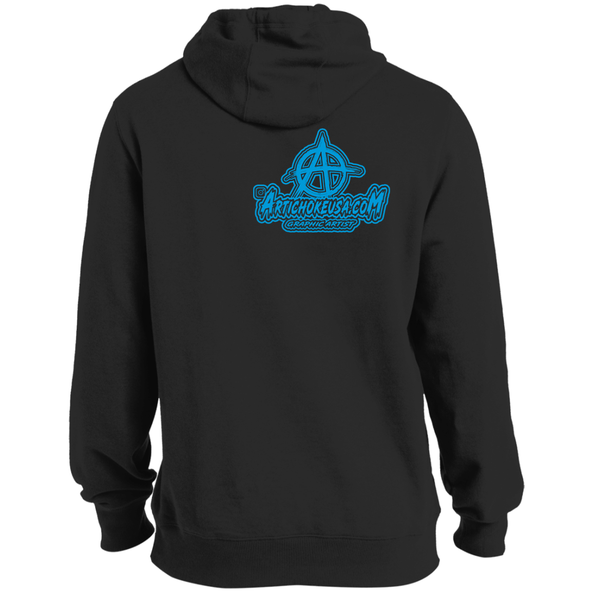 ArtichokeUSA Character and Font design. Let's Create Your Own Team Design Today. My first client Charles. Tall Pullover Hoodie