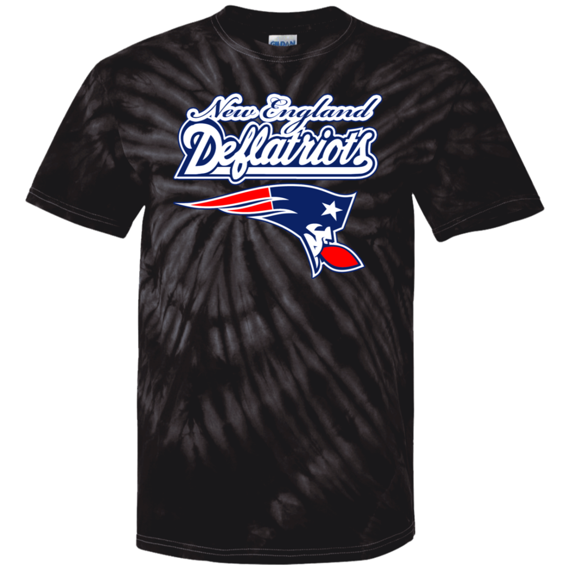 ArtichokeUSA Custom Design. New England Deflatriots. New England Patriots Parody. Youth Tie Dye T-Shirt