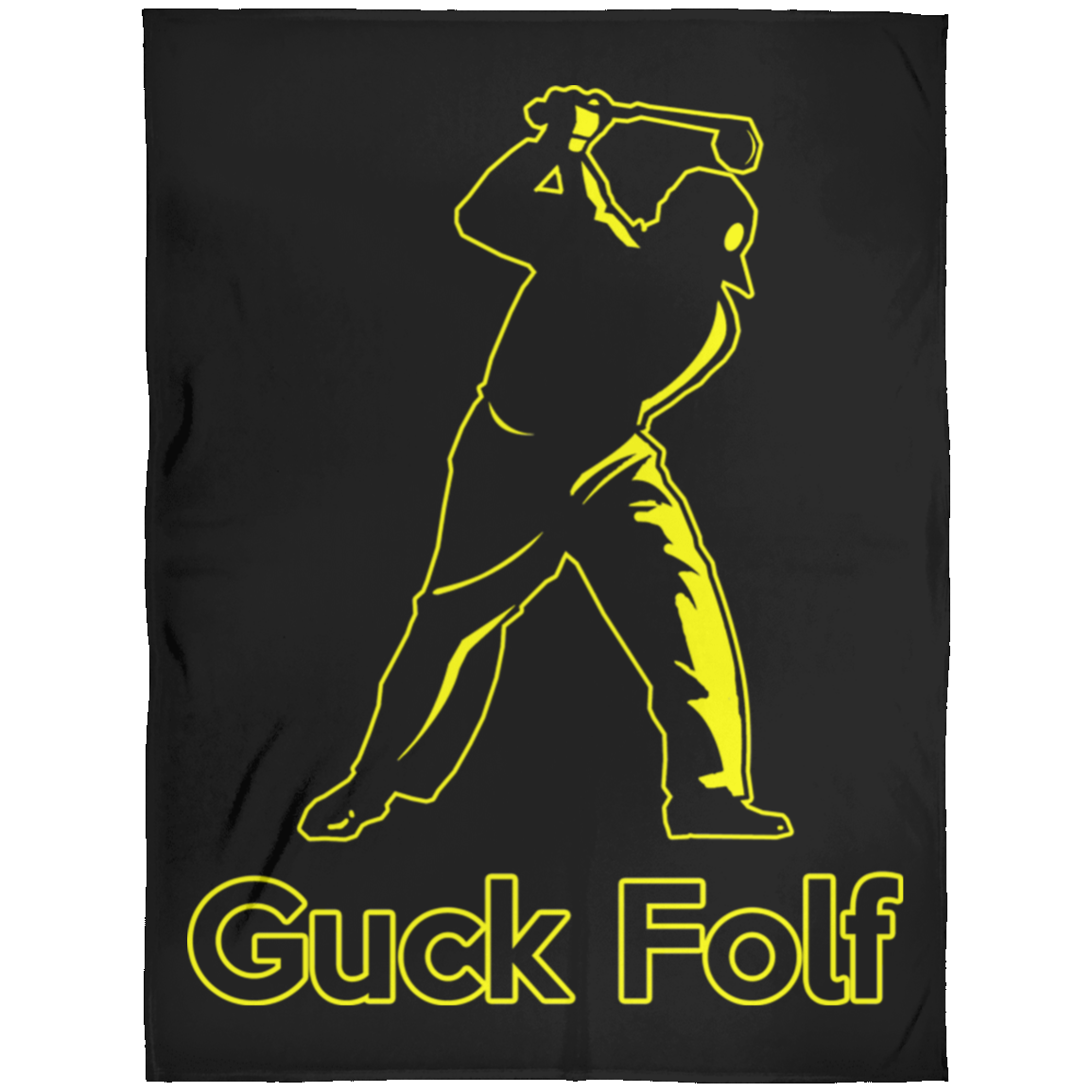 OPG Custom Design #19. GUCK FOLF! Men's Edition. Fleece Blanket 60x80