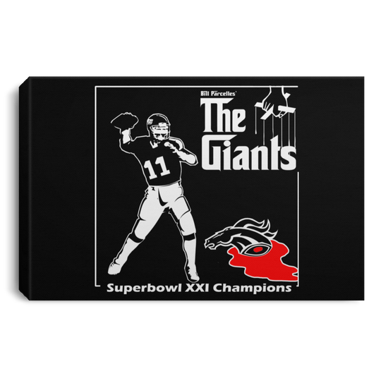 ArtichokeUSA Custom Design. Godfather Simms. NY Giants Superbowl XXI Champions. Fan Art. Landscape Canvas .75in Frame