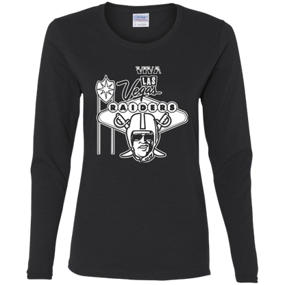 ArtichokeUSA Custom Design. Las Vegas Raiders. Las Vegas / Elvis Presley Parody Fan Art. Let's Create Your Own Team Design Today. Ladies' Cotton LS T-Shirt