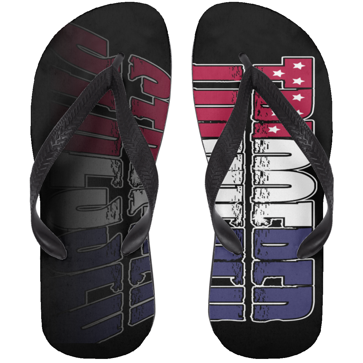 ArtichokeUSA Custom Design. TRIGGERED. STRESSED. Stop the Killing. Adult Flip Flops