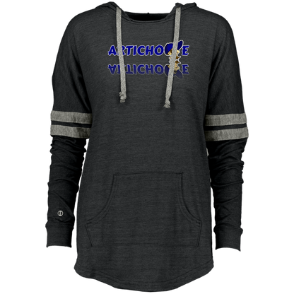 ZZ#20 ArtichokeUSA Characters and Fonts. "Clem" Let’s Create Your Own Design Today. Ladies' Hooded Low Key Pullover