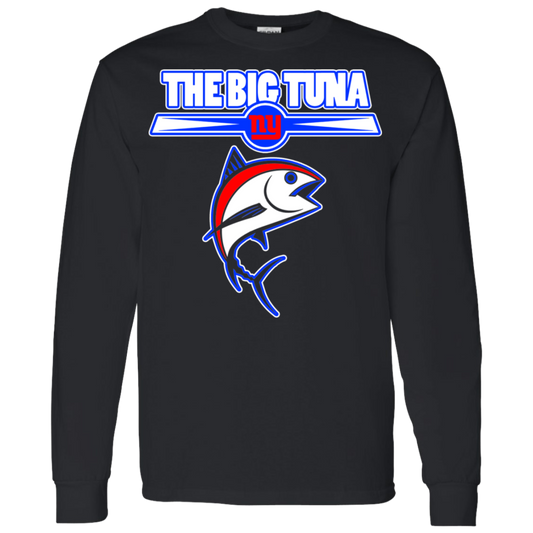 ArtichokeUSA Custom Design. The Big Tuna. Bill Parcell Tribute. NY Giants Fan Art. LS T-Shirt 5.3 oz.