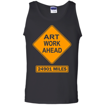 ArtichokeUSA Custom Design. Art Work Ahead. 24,901 Miles (Miles Around the Earth). Men's 100% Cotton Tank Top