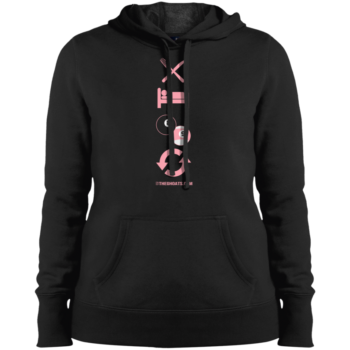 The GHOATS custom design #8. Eat. Sleep. Pool. Repeat. Pool / Billiards. Ladies' Pullover Hoodie