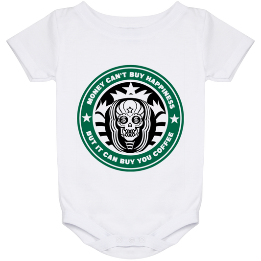 ArtichokeUSA Custom Design. Money Can't Buy Happiness But It Can Buy You Coffee. Baby Onesie 24 Month