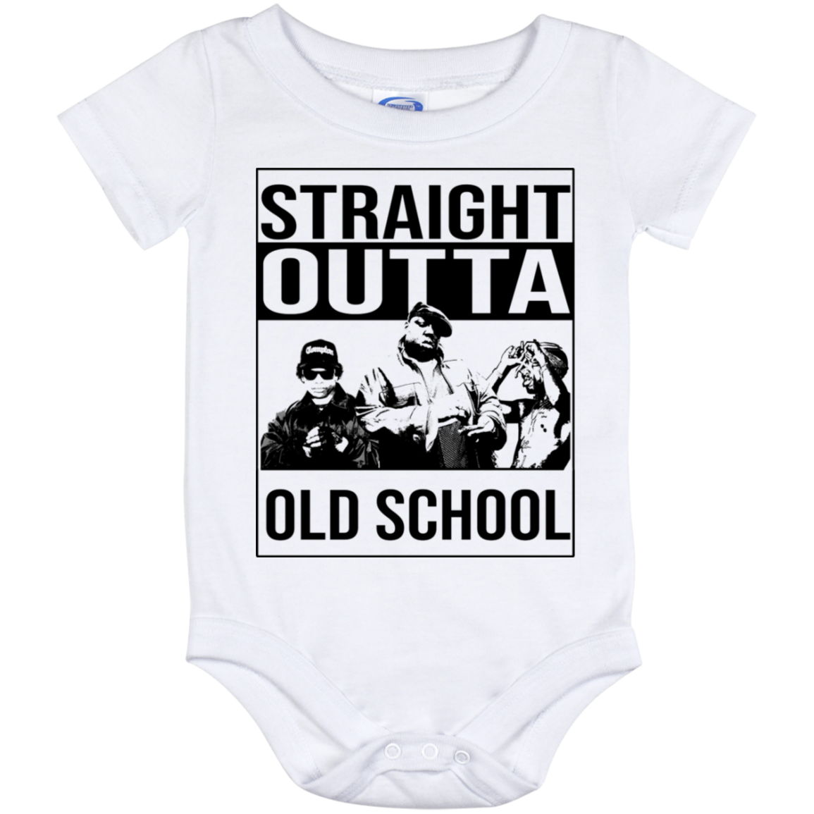 ArtichokeUSA Custom Design. Straight Outta Old School. The GOATs of Rap. Fan Art. Baby Onesie 12 Month
