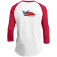 OPG Custom Design #12. American Golfer. Female Edition. Youth 3/4 Raglan Sleeve Shirt