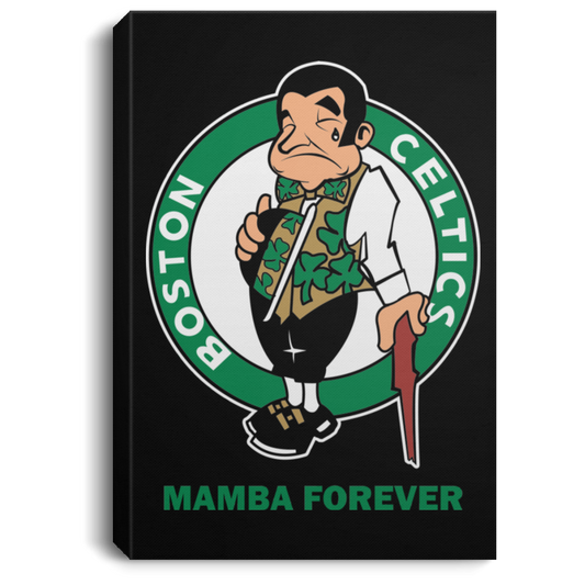 ArtichokeUSA Custom Design. RIP Kobe. Mamba Forever. Celtics / Lakers Fan Art Tribute. Portrait Canvas .75in Frame