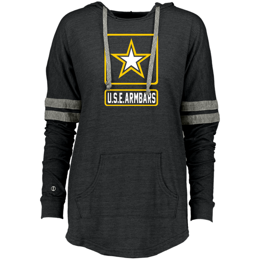 Artichoke Fight Gear Custom Design #8. USE ARMBARS. US Army Parody. Ladies Low Key Hoodie