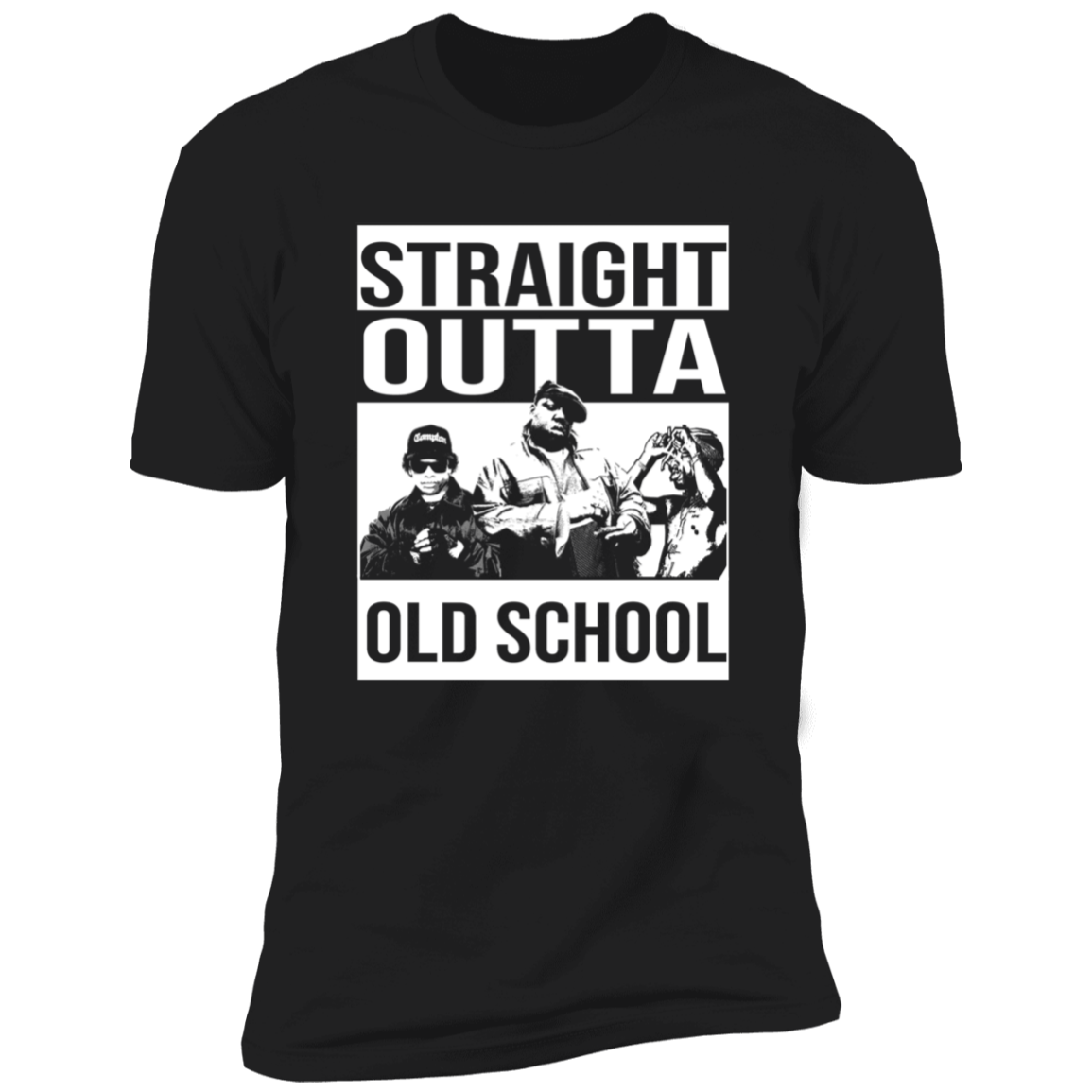 ArtichokeUSA Custom Design. Straight Outta Old School. The GOATs of Rap. Men's Premium Short Sleeve T-Shirt