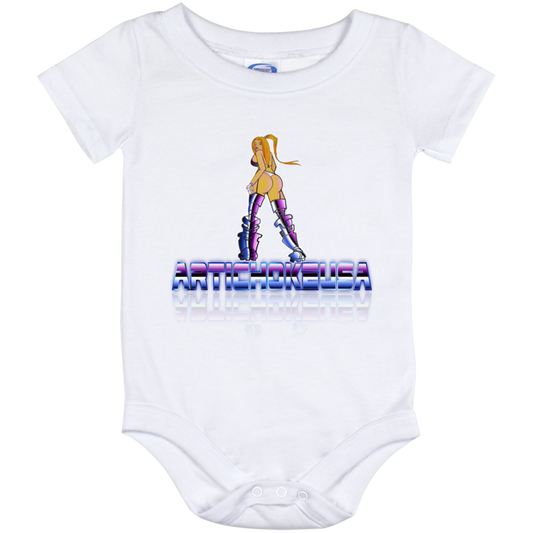 ArtichokeUSA Character and Font design. Let's Create Your Own Team Design Today. Dama de Croma. Baby Onesie 12 Month