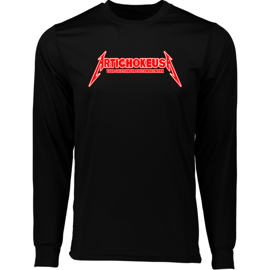 ArtichokeUSA Custom Design. Metallica Style Logo. Let's Make One For Your Project. Long Sleeve Moisture-Wicking Tee