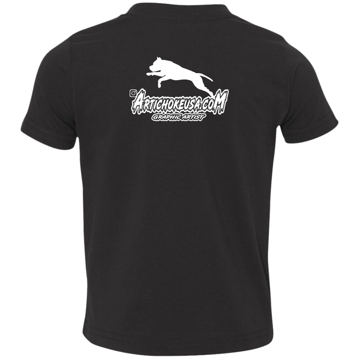 ArtichokeUSA Custom Design. Ruffing the Passer. Pitbull Edition. Male Version. Toddler Jersey T-Shirt
