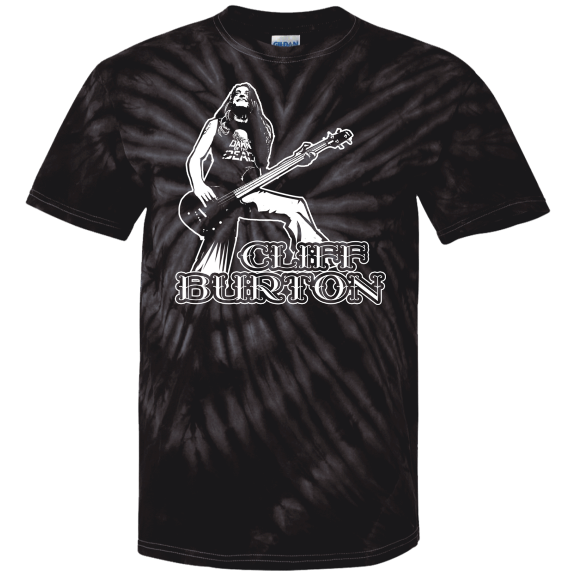 ArtichokeUSA Custom Design. Cliff Burton Tribute. Tie Dye 100% Cotton T-Shirt