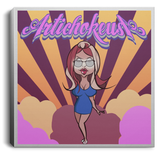 ArtichokeUSA Character and Font Design #3. Let's Create Your Own Design Today. Square Canvas .75in Frame