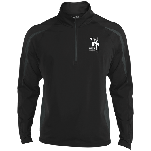 OPG Custom Design #10. Flag Pole. 1/2 Zip Sport Wicking Colorblock 1/2 Zip