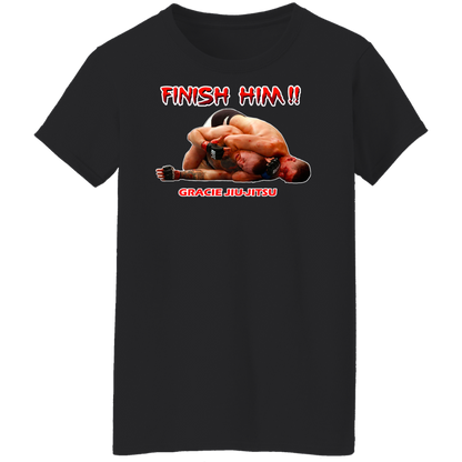 Artichoke Fight Gear Custom Design #8. Finish Him! Ladies' 100% Pre-Shrunk Cotton T-Shirt