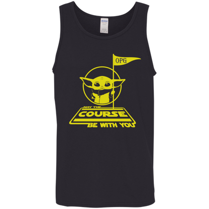 OPG Custom Design #21. May the course be with you. Star Wars Parody and Fan Art. Cotton Tank Top 5.3 oz.